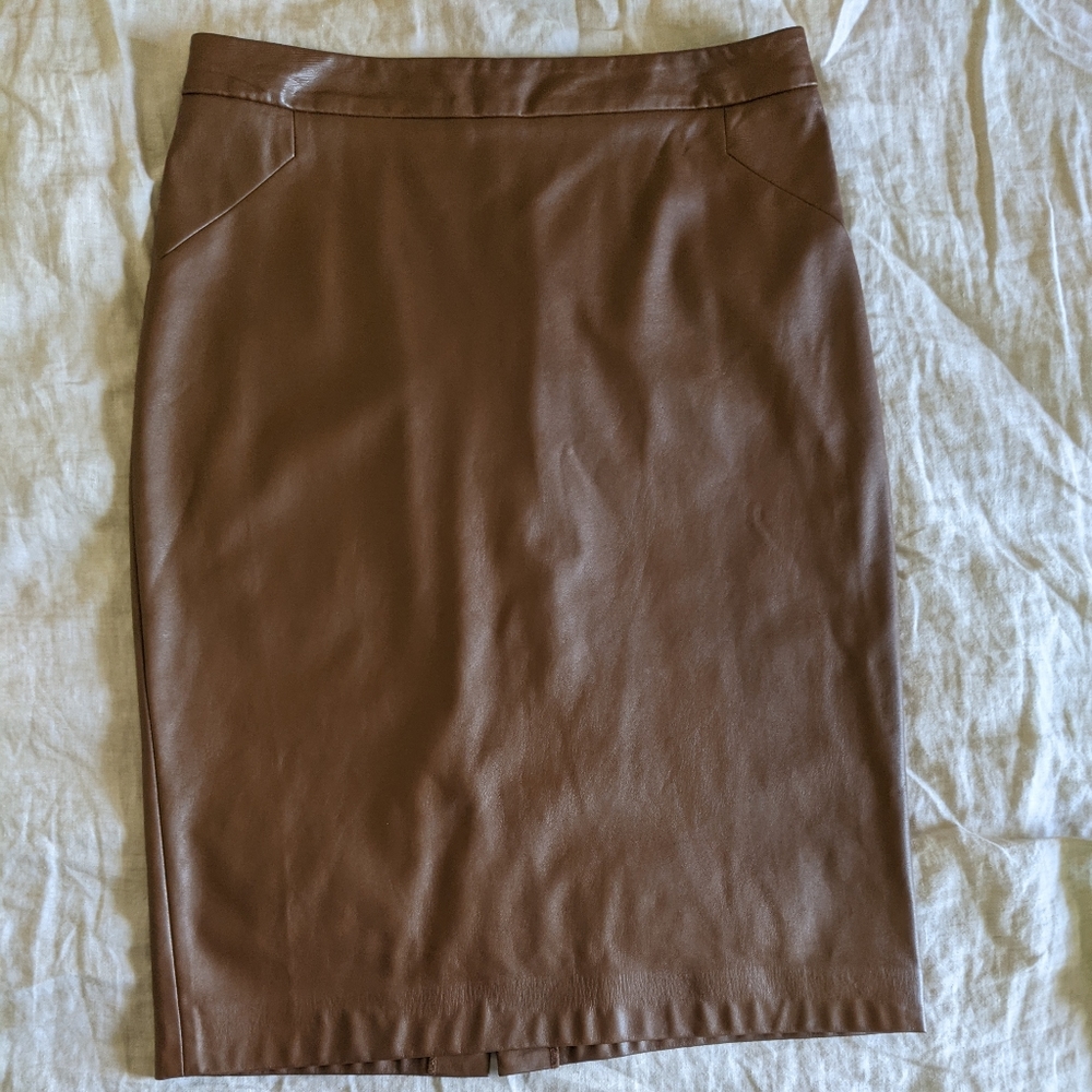 Aritzia dupe leather midi skirt